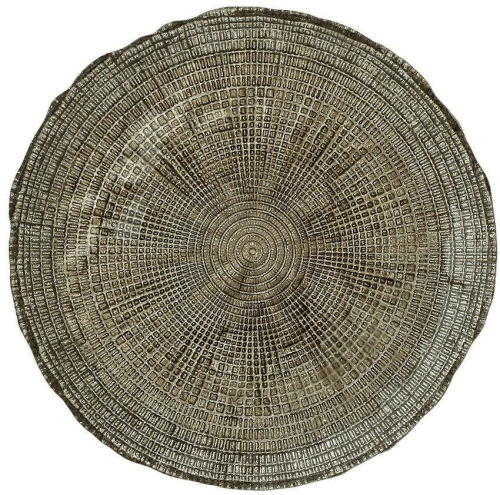 Πιάτο Γλυκού Canvas 80.268.03 Φ21cm Brown Cryspo Trio Γυαλί