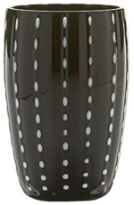 Ποτήρι Νερού Perle PR00102 320ml Black Zafferano Γυαλί