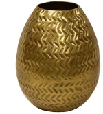 Βάζο Μεταλλικό 00.07.74016 18x20cm Gold Μέταλλο