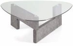 Τραπέζι Σαλονιού Castore CASTORE/CEMENTO 120x70x41cm Concrete Ikone Casa