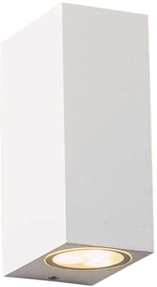 Φωτιστικό Τοίχου - Απλίκα LG2204GU10W 6,8x15cm 2xGU10 35W IP65 White Aca Αλουμίνιο,Γυαλί