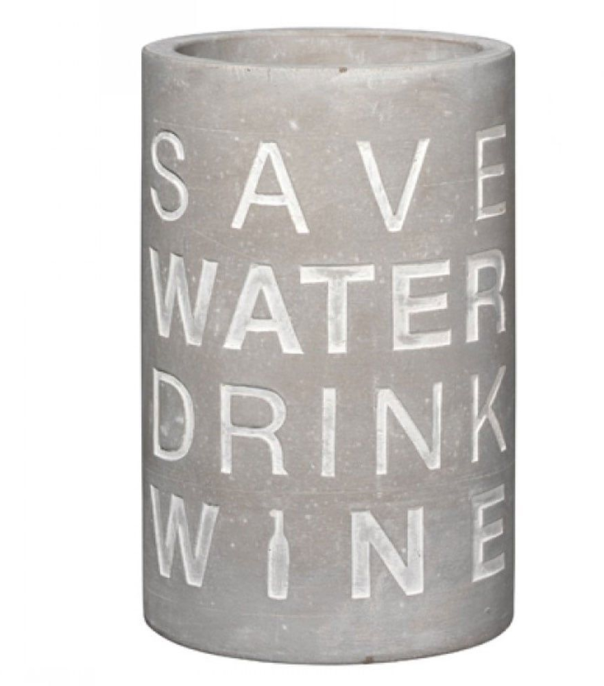 Σαμπανιέρα Save Water LBTRD0010404 Φ13,5x21cm White-Grey Raeder Τσιμέντο