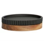 Σαπουνοθήκη LBTAH-BA22111 14x9,5x3cm Black-Natural Andrea House Polyresin,Ξύλο