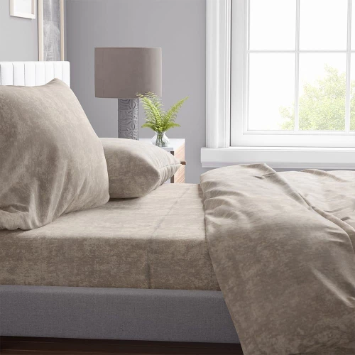 Σεντόνι Shadow 12 Mocha DimCol Μονό 160x240cm Βαμβάκι-Πολυέστερ