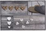 Πατάκι Εισόδου Ambiance Hearts 870 50x75cm Beige-Grey Sdim 50X75