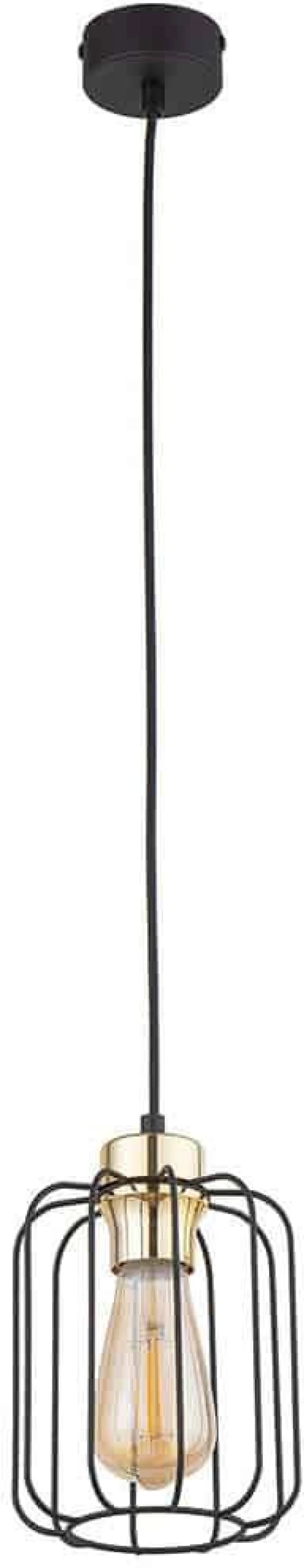 Φωτιστικό Οροφής Galaxy New 4714 1xΕ27 15W 15x158cm Black TK Lighting