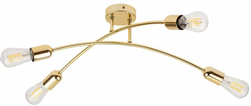 Φωτιστικό Οροφής Helix 4688 4xΕ27 15W 62x20cm Gold TK Lighting