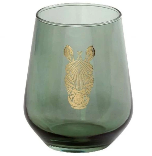 Ποτήρι Ουίσκι Jungle Zebra RAB611K6 8,9x11cm 425ml Green-Gold Espiel Γυαλί