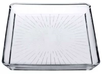 Πιάτο Γλυκού Madlen SP68683G1 20x20x2cm Clear Espiel Κρύσταλλο