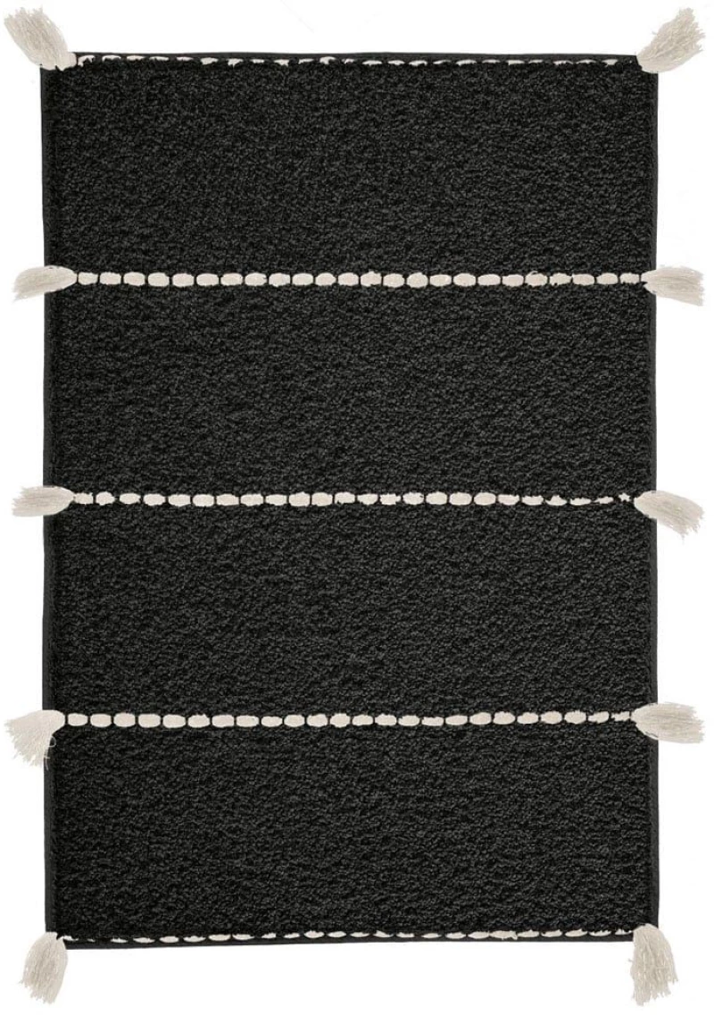 Πατάκι Μπάνιου Travis Black Kleine Wolke 80x140 100% Βαμβάκι