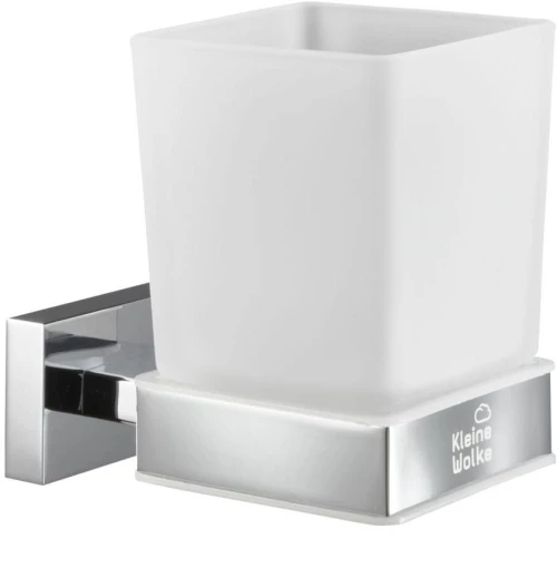 Ποτηροθήκη Επιτοίχια Meo 9,5x9,6x6cm Milky Kleine Wolke Brass,Ατσάλι,Γυαλί