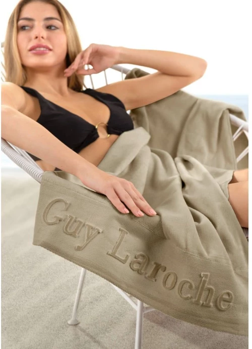 Πετσέτα Θαλάσσης Varadero Khaki Guy Laroche Θαλάσσης 80x170cm 100% Βαμβάκι