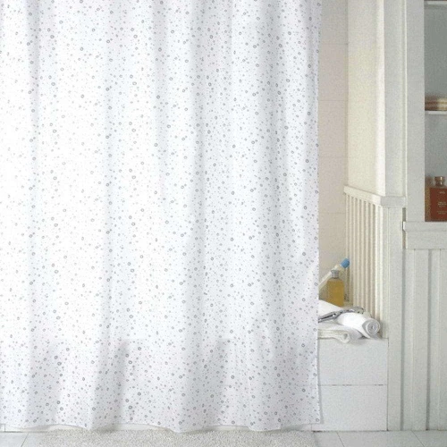 Κουρτίνα Μπάνιου Raindrops 02340.001 180Χ200cm White-Grey 180Πx200Υ Πολυέστερ