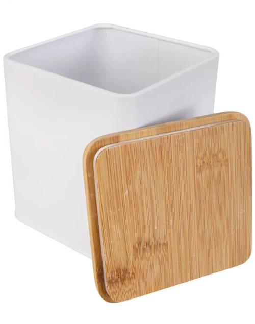 Κουτί Αποθήκευσης Cassone M 11x14cm White Kleine Wolke Μέταλλο,Bamboo