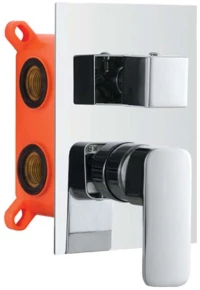 Μίκτης Μπαταρίας Ντους 3 Εξόδων Delos CFL04A Chrome Karag Ορείχαλκος