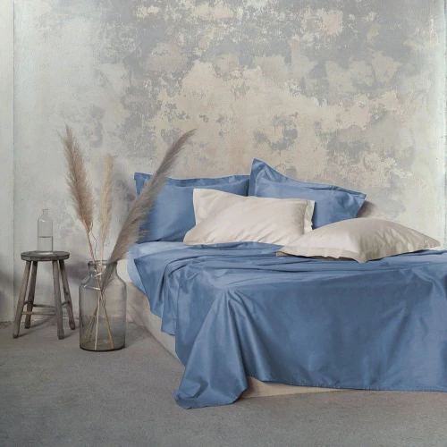 Σεντόνι Superior Satin Denim Blue Nima Υπέρδιπλο 240x260cm 100% Βαμβακοσατέν