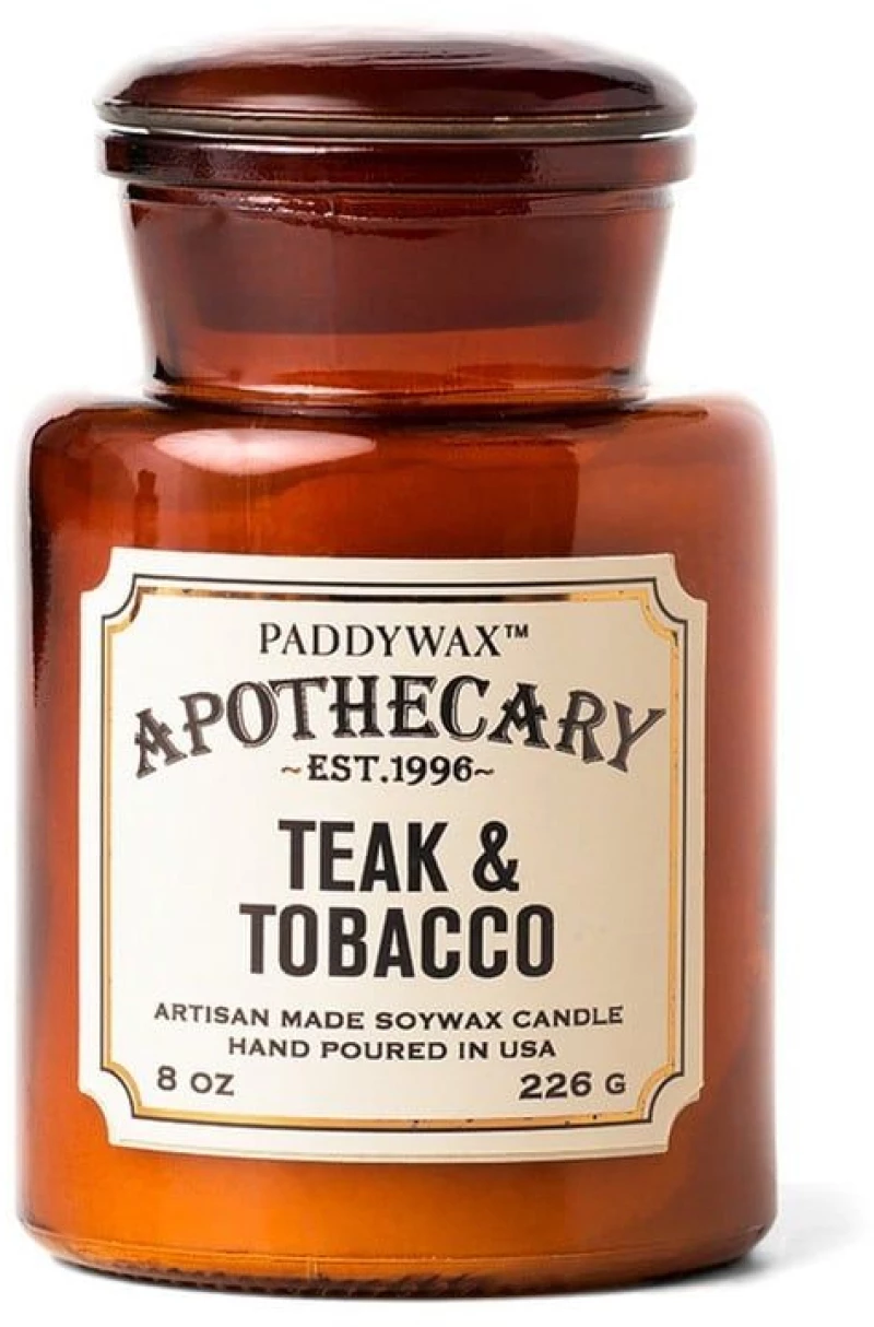 Κερί Σόγιας Αρωματικό Apothecary Teak And Tobacco 226gr Paddywax Κερί Σόγιας