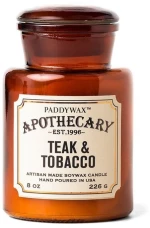 Κερί Σόγιας Αρωματικό Apothecary Teak And Tobacco 226gr Paddywax Κερί Σόγιας