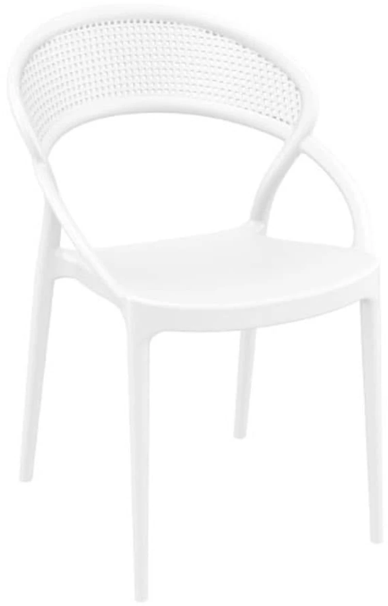 Καρέκλα Sunset White 20-0194 54Χ56Χ82 cm Siesta Σετ 4τμχ