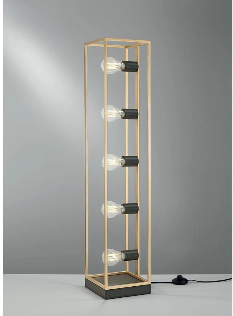 Φωτιστικό Δαπέδου I-Kimera-PT5 E27 200x20x20cm Black-Gold Luce Ambiente Design
