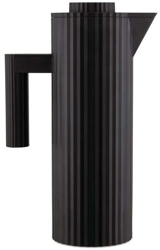Κανάτα-Θερμός Plissé MDL12 B 20x11x32cm 1Lt Black Alessi Πλαστικό