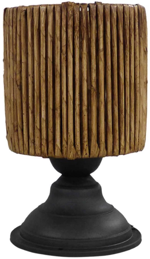 Φωτιστικό Επιτραπέζιο 09-0111 TL-06 Kyoto Ε27 H25XΦ15cm Black-Brown Heronia Μέταλλο,Bamboo