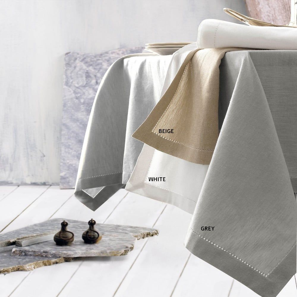 Πετσέτες Φαγητού Με Αζούρ Inez (Σετ 6τμχ) White Ρυθμός 45x45cm 100% Βαμβάκι