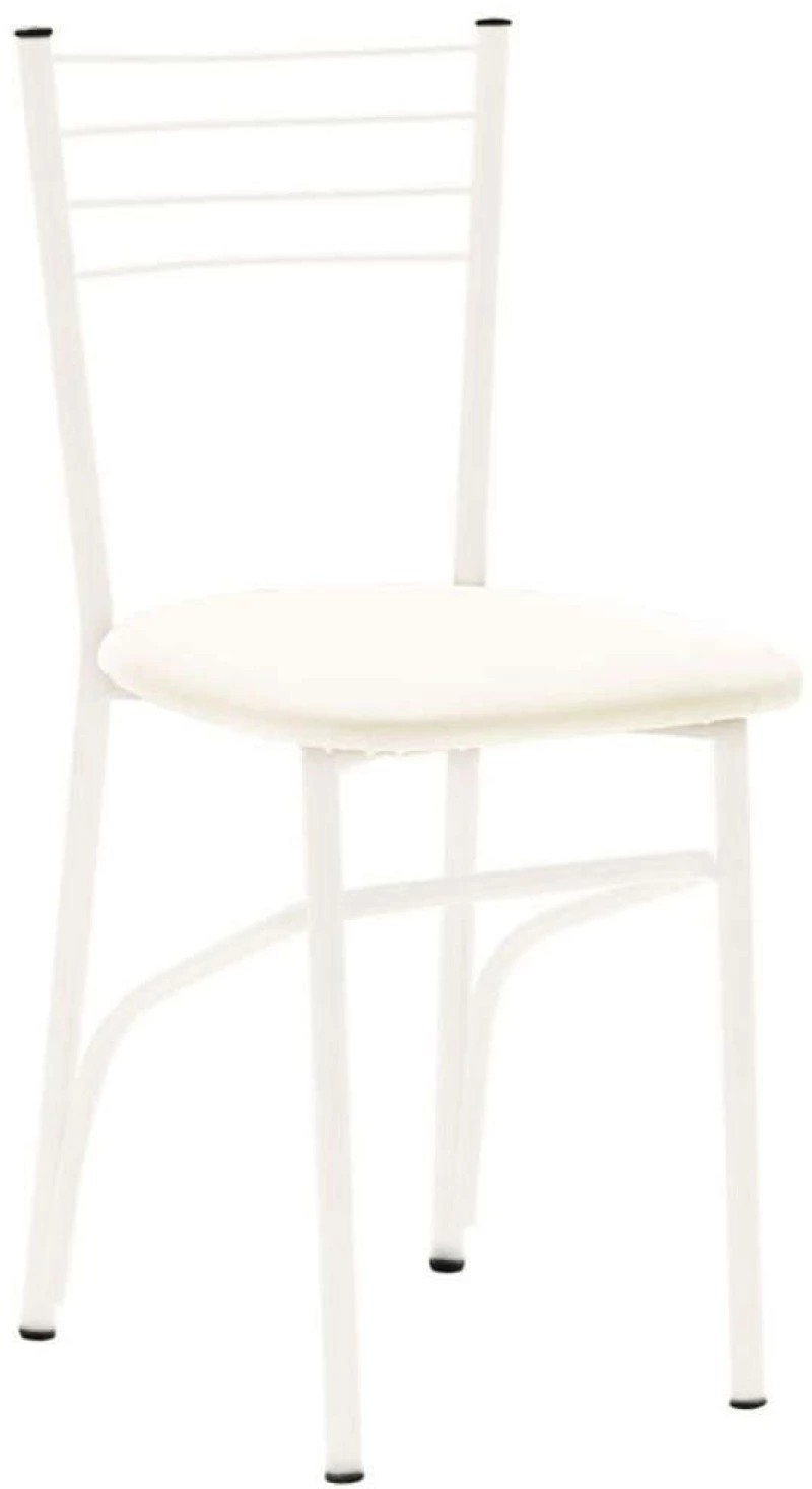 Καρέκλα Sasi 243-000044 40x43x80cm Ecru Μέταλλο,Τεχνόδερμα