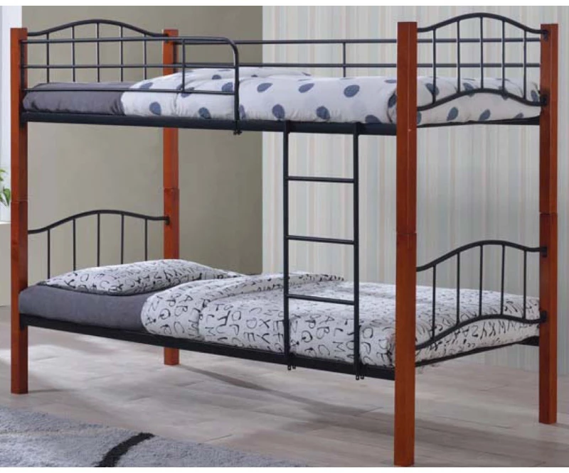 Κρεβάτι Κουκέτα Paloma Black E8047 210X97X150 cm Μονό Μέταλλο,Ξύλο