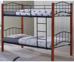Κρεβάτι Κουκέτα Paloma Black E8047 210X97X150 cm Μονό Μέταλλο,Ξύλο