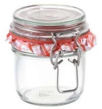 Βάζο Αποθήκευσης Della Casa 895141 Φ7x9cm 200ml Clear-Red Tescoma Γυαλί
