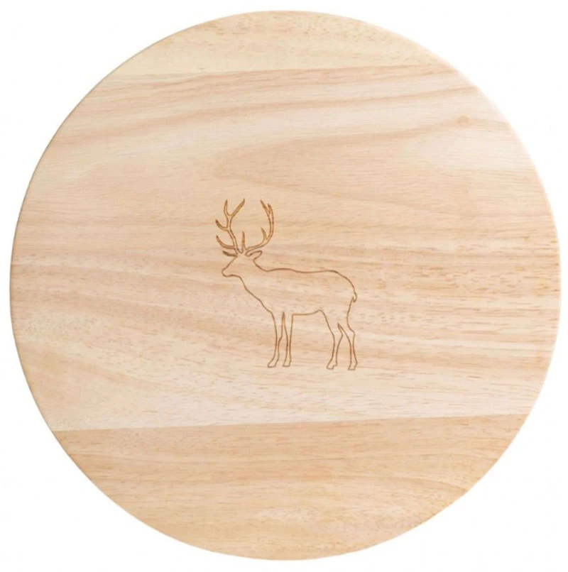 Πλατώ Σερβιρίσματος Deer RD0016909 Φ24x1,5cm Natural Raeder Ξύλο