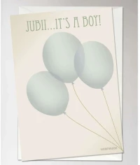 Ευχετήρια Κάρτα Δίπτυχη It's A Boy VVF2016058XS 10,5x15cm Multi Vissevasse