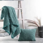 Ριχτάρι Essie Petrol Ρυθμός Τριθέσιο 180x280cm Chenille,Βαμβάκι,Pol