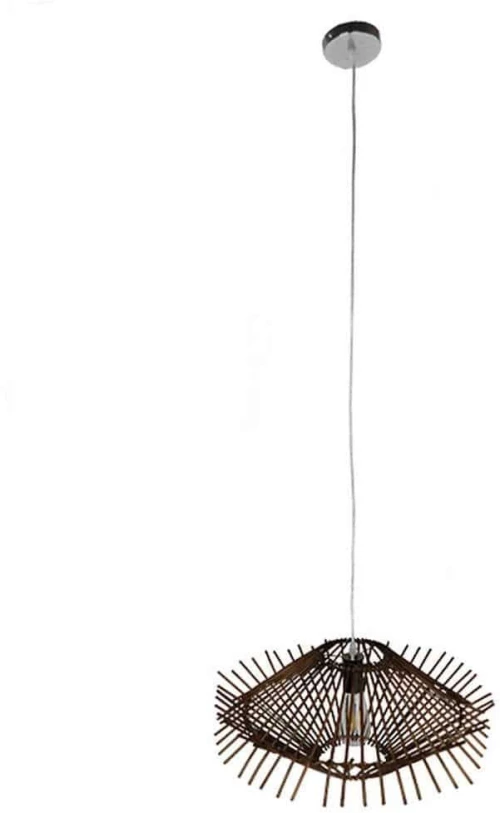 Φωτιστικό Οροφής Maddy 01602 1xΕ27 Φ50x23cm Dark Brown GloboStar