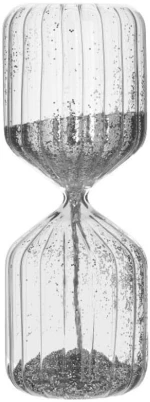 Κλεψύδρα Γυάλινη 3-70-151-0684 9x25 Clear-Silver Inart Γυαλί