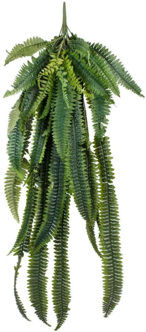 Τεχνητό Κρεμαστό Φυτό Fern 20247 120cm Green Globostar Πολυαιθυλένιο,Ύφασμα