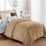 Κουβέρτα Fleece 02 Beige DimCol Υπέρδιπλο 220x240cm Πολυέστερ