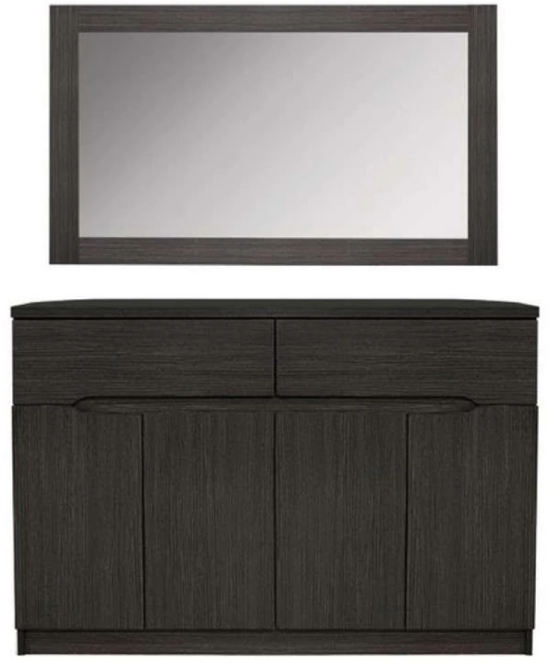 Μπουφές Με Καθρέπτη 120x40x80 HM10190.01 Zebrano Μελαμίνη