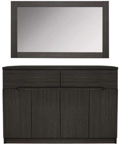 Μπουφές Με Καθρέπτη 120x40x80 HM10190.01 Zebrano Μελαμίνη