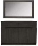 Μπουφές Με Καθρέπτη 120x40x80 HM10190.01 Zebrano Μελαμίνη