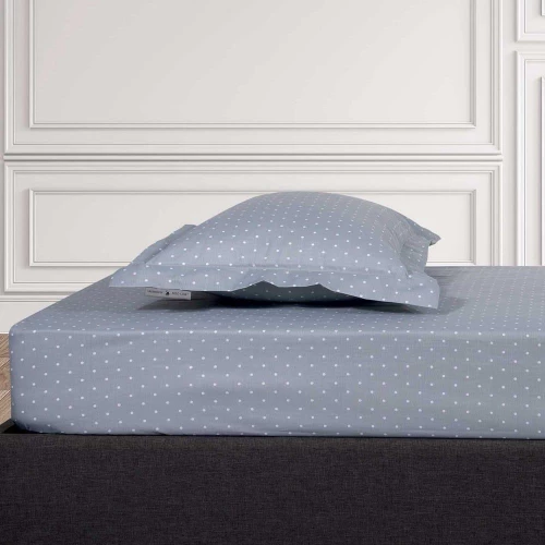 Σεντόνι 2502 Με Λάστιχο Grey Greenwich Polo Club Υπέρδιπλο 160x235cm Βαμβάκι-Πολυέστερ