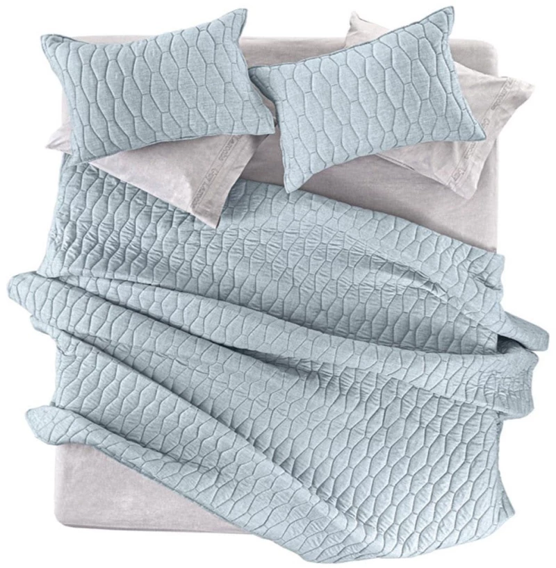 Κουβερλί Diamante (Σετ 2τμχ) Light Petrol Guy Laroche Υπέρδιπλο 220x240cm Microfiber