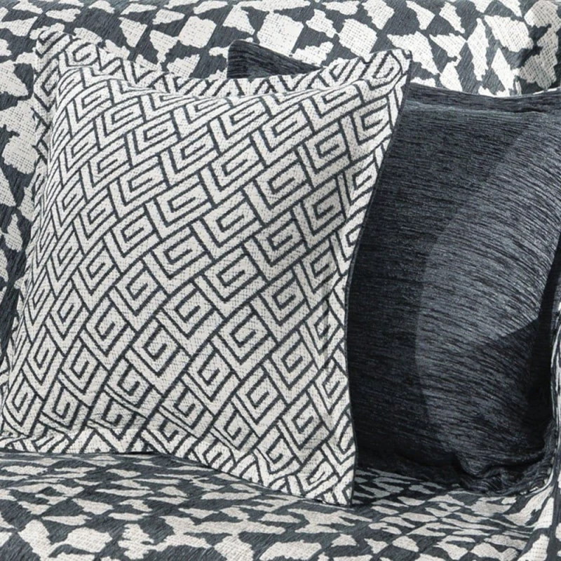 Μαξιλαροθήκη Διακοσμητική Do-Ma-No Anthracite Guy Laroche 50X50 50x50cm Chenille,Βαμβάκι,Pol