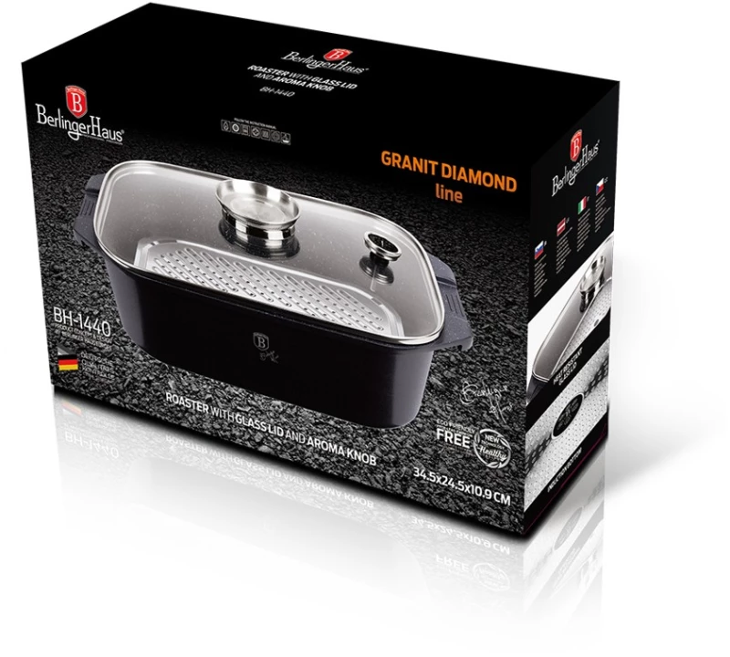 BerlingerHaus - Roaster with glass lid and aroma knob (BH/1440) / Home and Kitchen