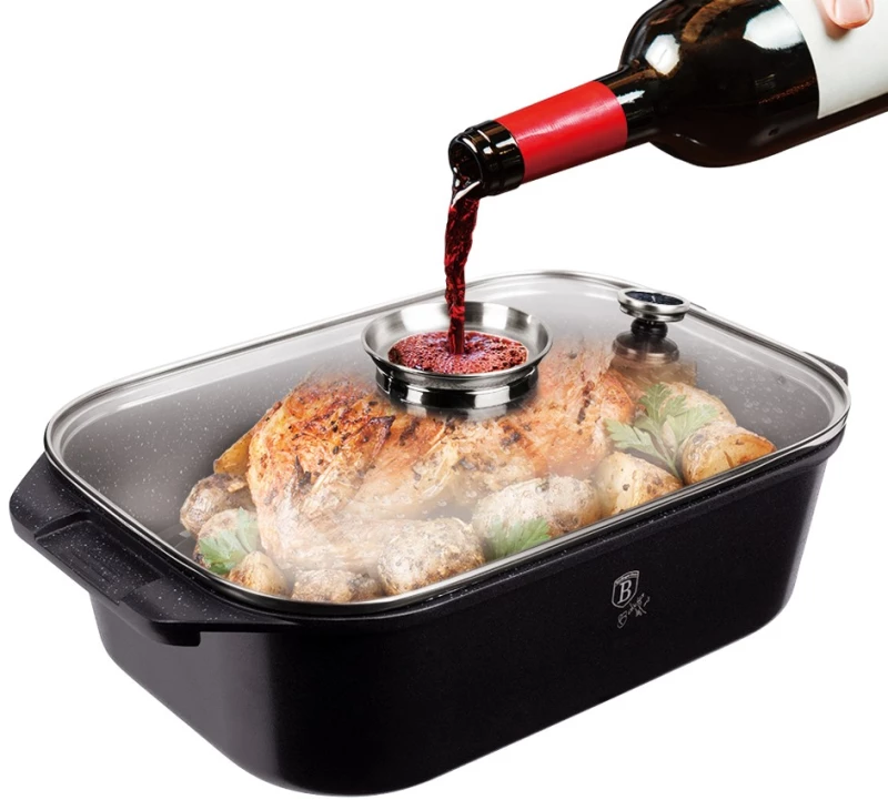 BerlingerHaus - Roaster with glass lid and aroma knob (BH/1440) / Home and Kitchen