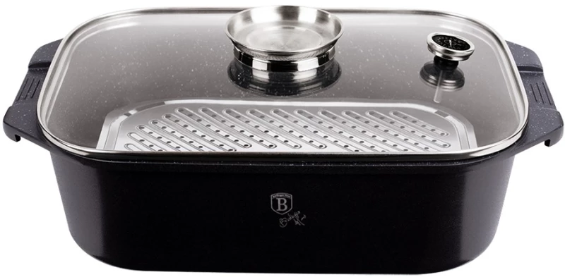 BerlingerHaus - Roaster with glass lid and aroma knob (BH/1440) / Home and Kitchen