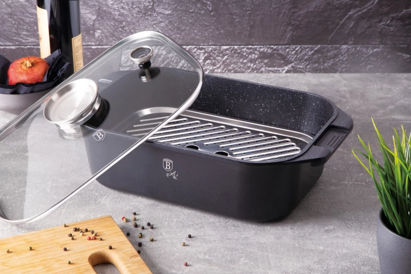 BerlingerHaus - Roaster with glass lid and aroma knob (BH/1440) / Home and Kitchen