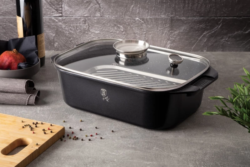 BerlingerHaus - Roaster with glass lid and aroma knob (BH/1440) / Home and Kitchen