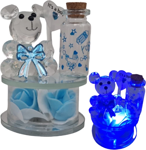 Κρύσταλλο αρκουδάκι διακοσμητικό μπλε